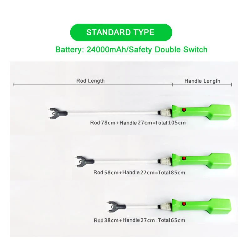 Waterproof Electric Coax Pig Sheep Cattle Prod with LED Flashlight