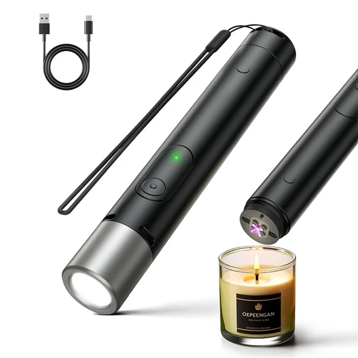 Aerospace Grade aluminiumslegering lommelygte med Arc Lighter Survival Rod